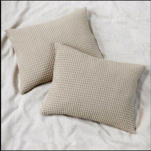NWOT POM POM AT HOME Zuma Sham Waffle Beige 100% Cotton Body Pillow Case 35x20